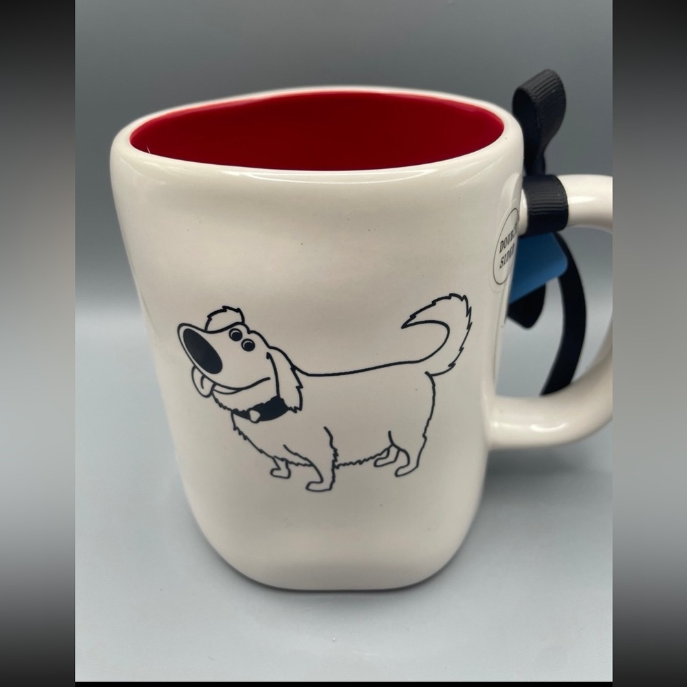 Rae Dunn Disney Pixar SQUIRREL! With DUG From UP Mug With Red Interior NEW